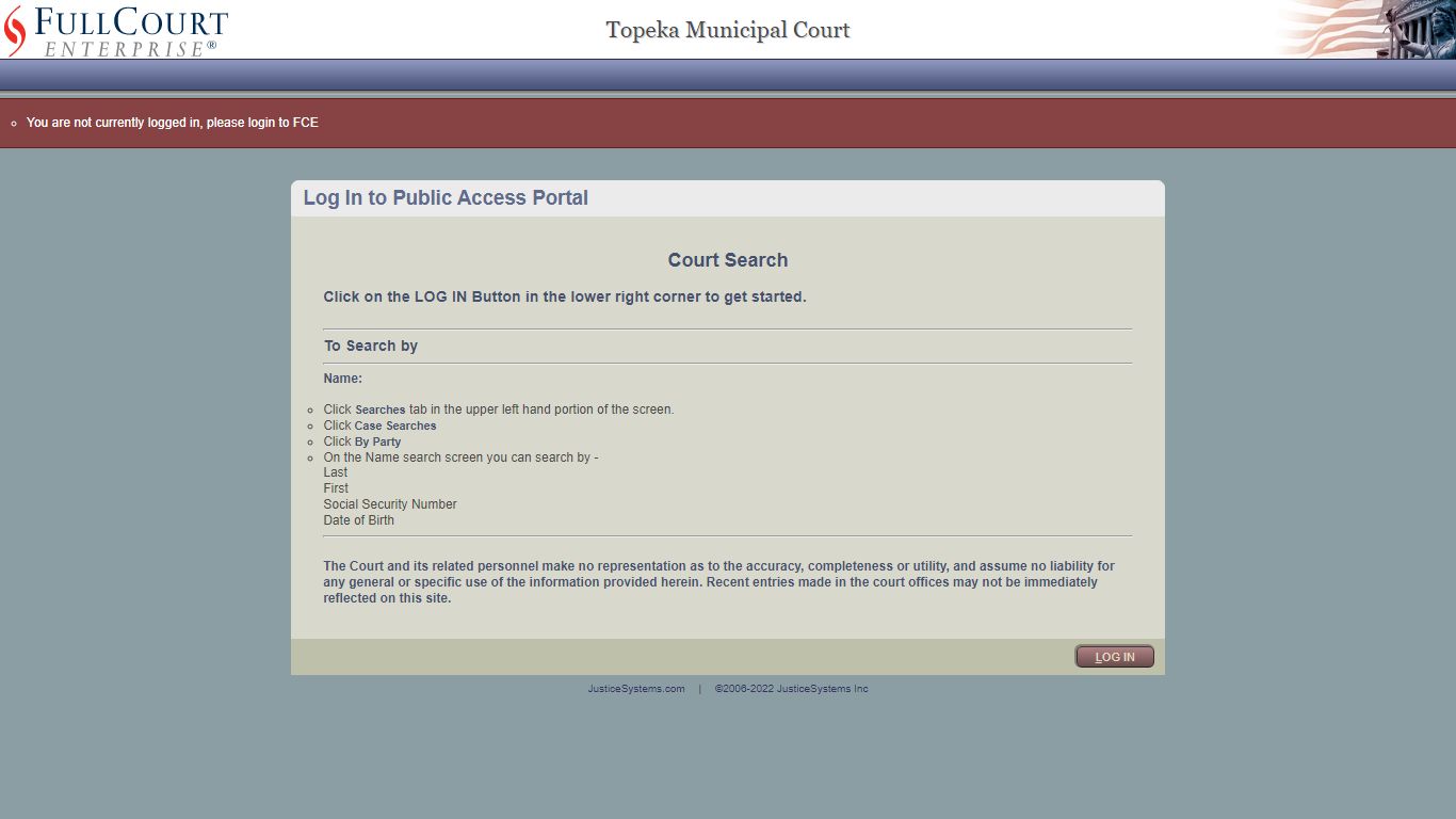 Court Search - Topeka
